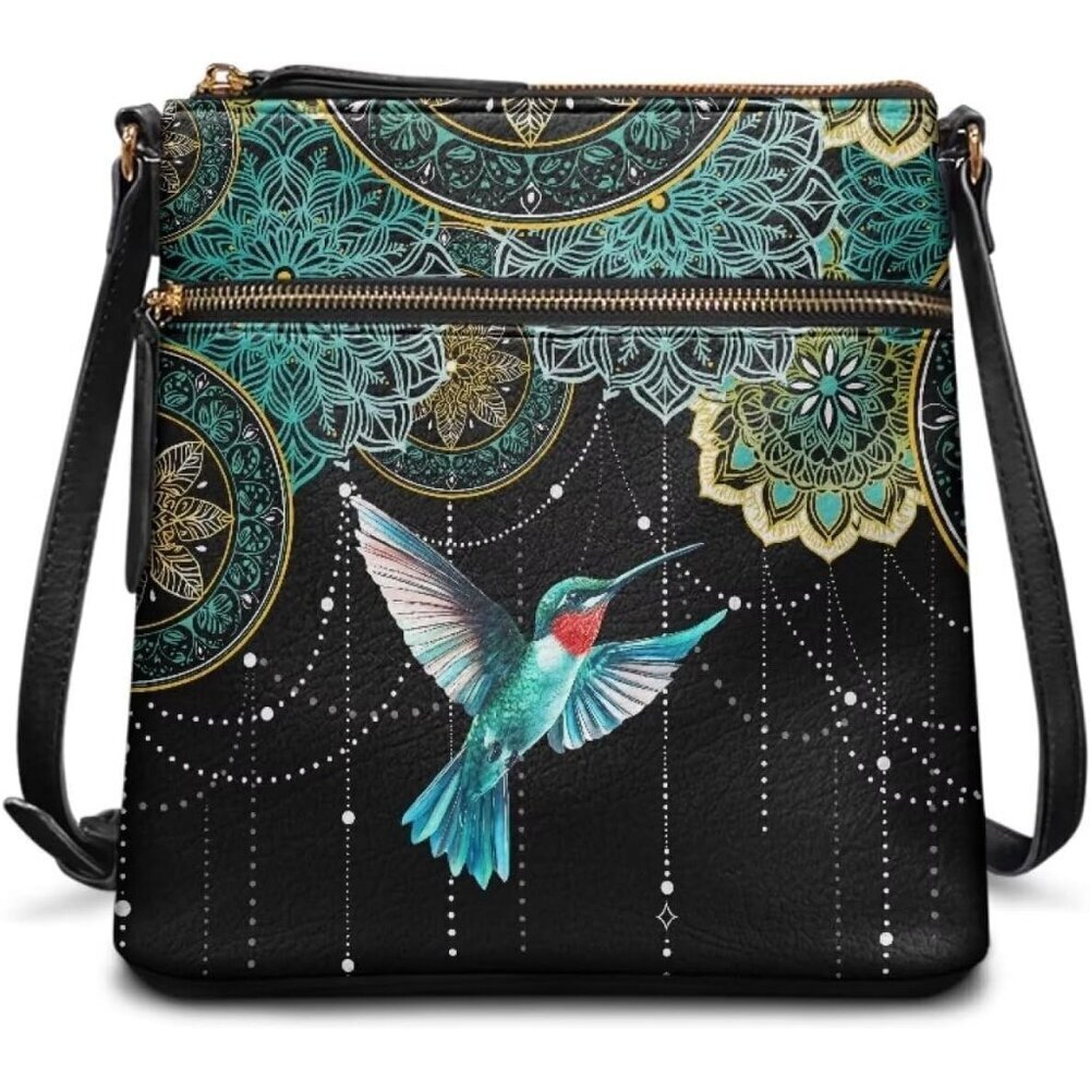 Leather Crossbody Purse for Women Large Capacity Travel Shoulder Bag